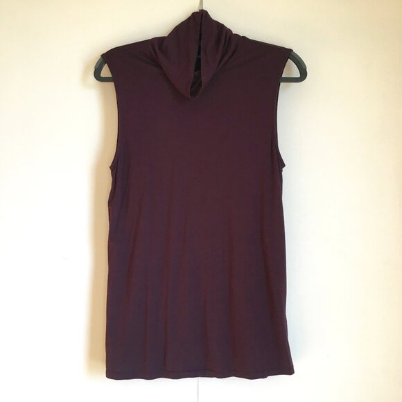 RW&CO. Plum Mockneck Soft Sleeveless Jersey Tank - Picture 1 of 12